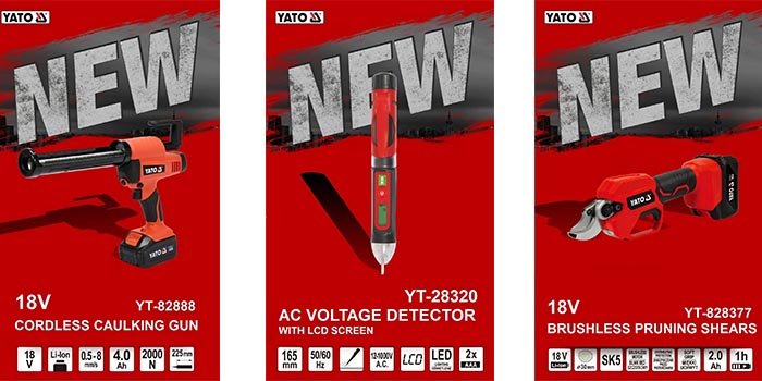 YATO New Products Coming~18v Caulking Gun & Brushless Pruning Shears and More