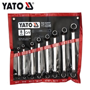 YATO INDUSTRIAL DOUBLE RING SPANNER SET 6-22MM 8PCS