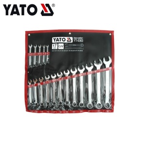 YATO YT-0363 High Quality Auto Repair Tools 17Pcs Combination Spanner Wrench Set