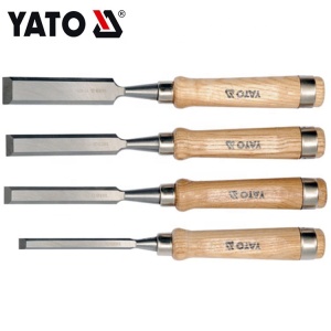 CHISEL SET 10-16-20-25MM CRV60 WITH WOODEN HANDLE