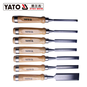 YATO CRV60 व्यावसायिक उच्च कुशाग्रता और स्थायित्व लकड़ी के हैंडल छेनी 8MM CRV60 लकड़ी के हैंडल के साथ