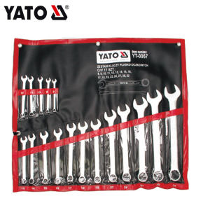 YATO YT-0067 स्पैनर्स कॉम्बिनेशन स्पैनर सेट 17PCS 8-32MM पाउच
