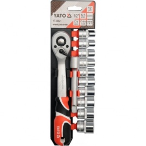 YATO 12Pcs Socket Wrench Set Multi-Function Labor-Saving Screwdriver Kit Screw Fast Screw