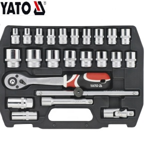 YATO Wholesale Socket Wrench Set 1/4 Socket Set 24Pcs Socket Wrench Complex Set