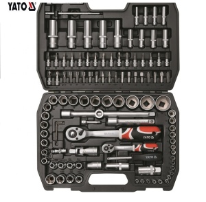 YATO YT-3879 Draagbare en kompakte 108 stks moersleutelset boks skroewedraaier gereedskapstel