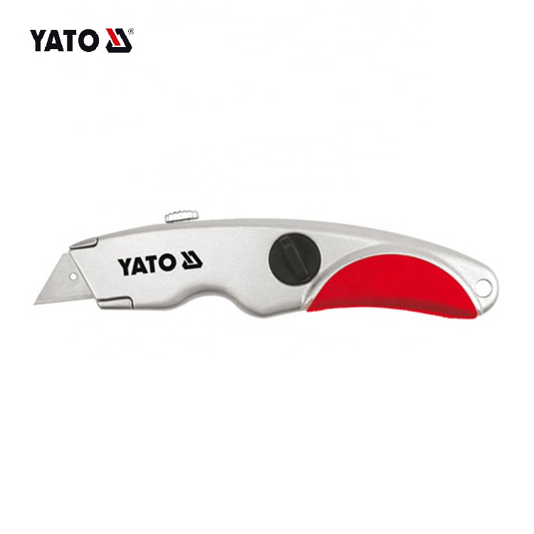 YATO चाकू वापस लेने योग्य ब्लेड बॉक्स कटर कला चाकू ताला रेजर ब्लेड प्लास्टिक खोल YT-7520 . बंद स्नैप
