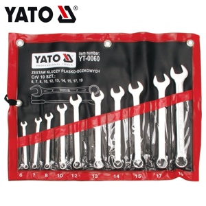 YATO YT-0060 ጥምር SPANNER አዘጋጅ. 10 ፒሲኤስ 6-19 ሚሜ