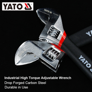 YATO YT-21651 INDUSTRIAL ADJUSTABLE PROFESSIONAL OPEN END WRENCH 200MM
